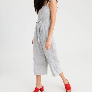 Striped Culotte Jumpsuit